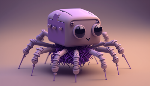 Happy Robot Spider Claymation