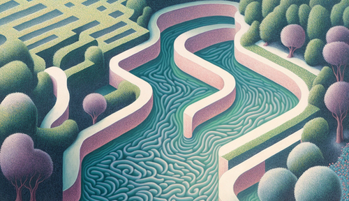 River flowing through a maze v12