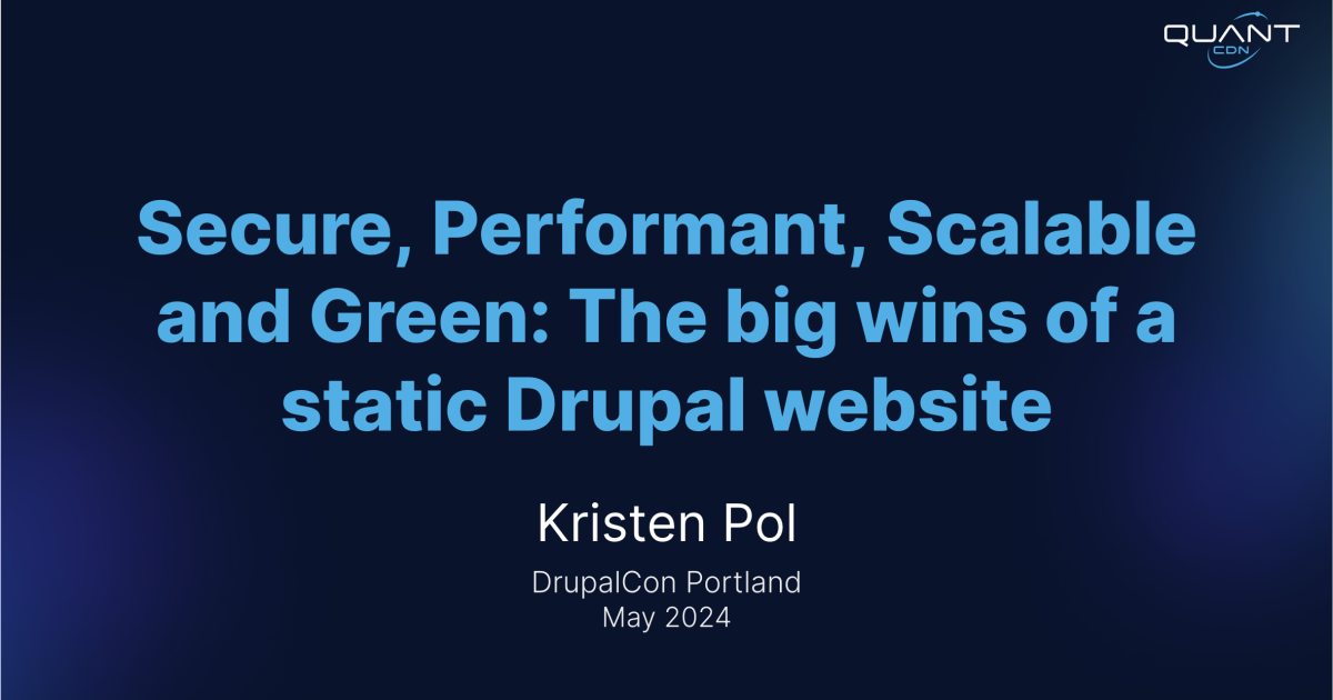 DrupalCon Porltand 2024 static drupal talk slide